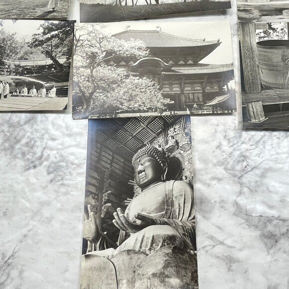Nara-Park Japan RPPC Postcard Vintage Set of 9 Travel Souvenir Photos 1940s - Picture 11 of 16